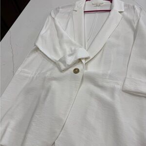 Maurices Classic White Linen Blazer